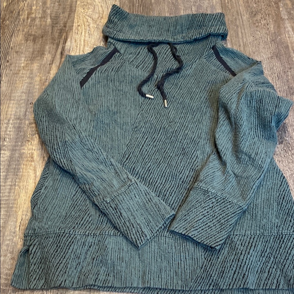 Kirkland Signature Teal Textured Hoodie - Picture 1 of 2